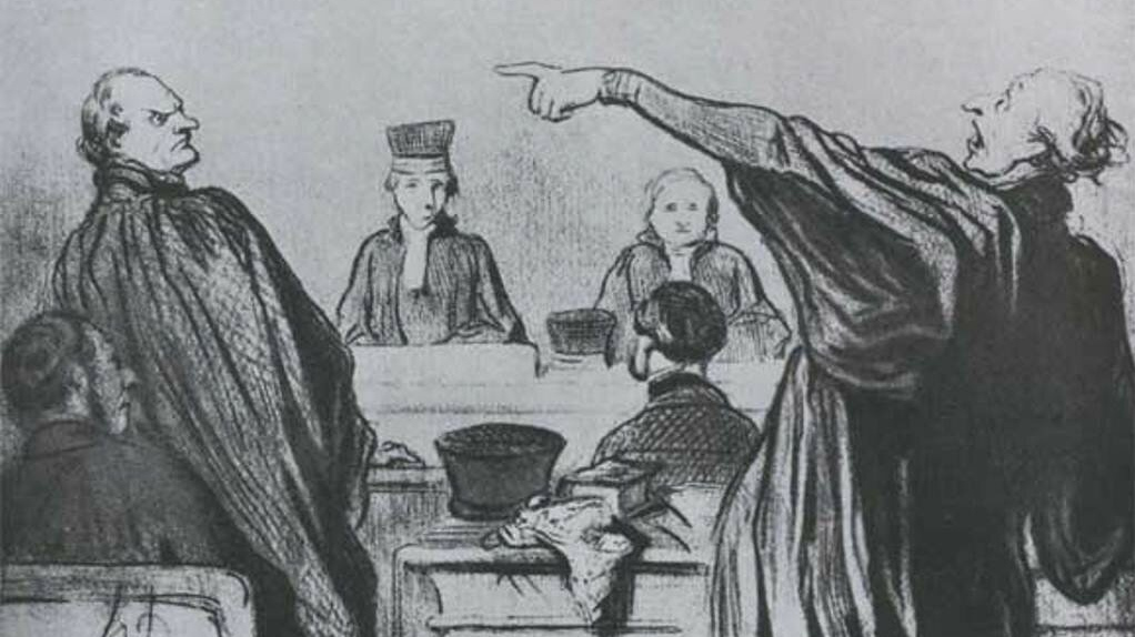 Оноре Домье. «Адвокат, которому хорошо заплатят». Литография., 1845 г