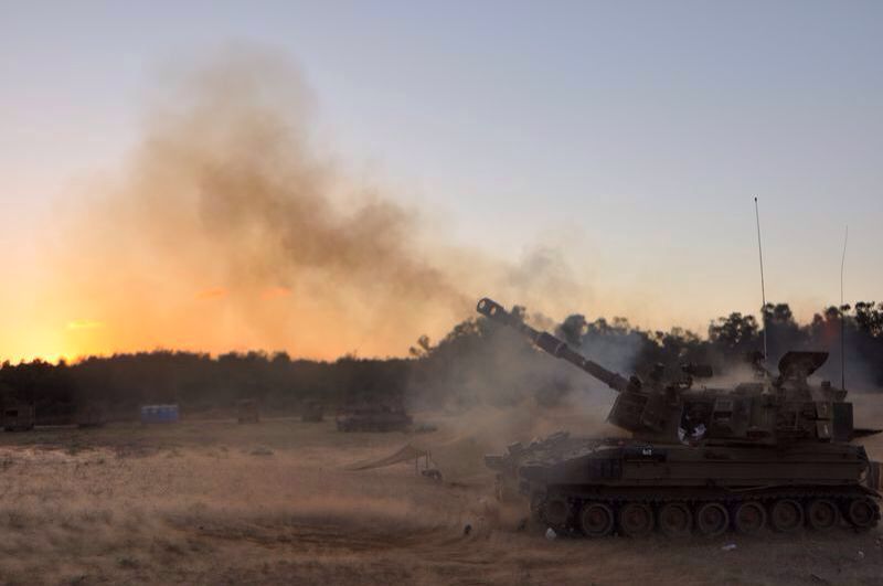 Израильская артиллерия в секторе Газа