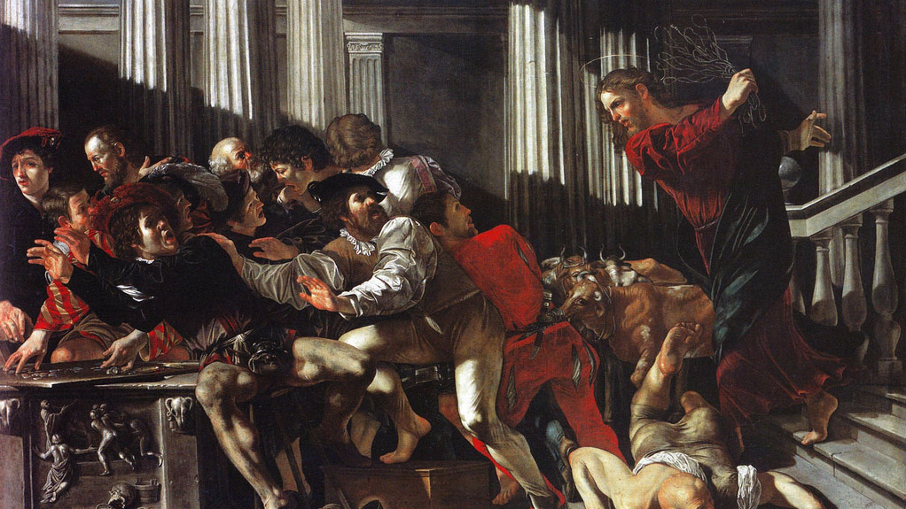Франческо Бонери. Христос, изгоняющий торговцев. 1615