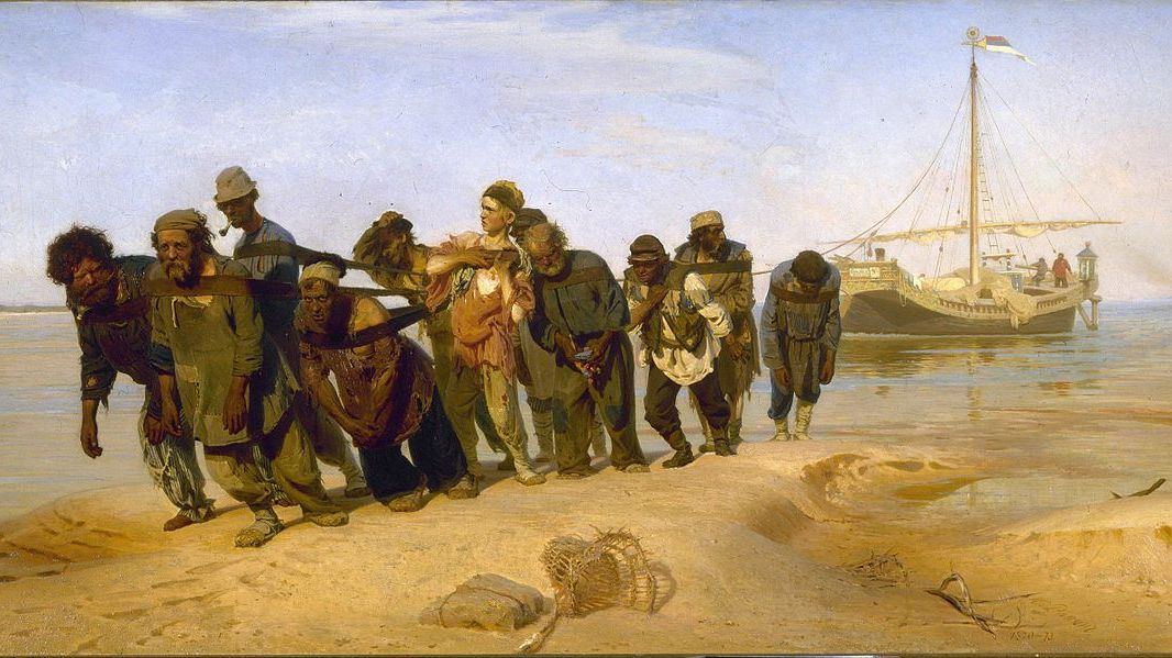 Илья Репин. Бурлаки на Волге (фрагмент). 1872