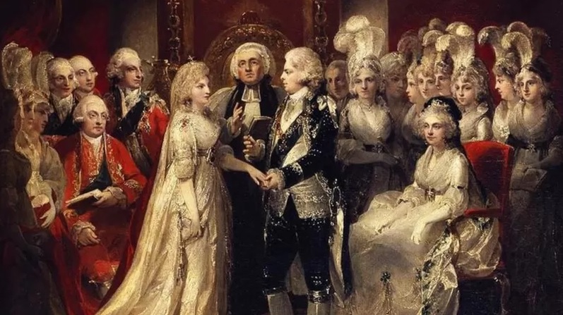 Свадьба Джорджа, принца Уэльского, и принцессы Кэролайн Брауншвейгской, Гейнсборо Дюпон, 18 в
