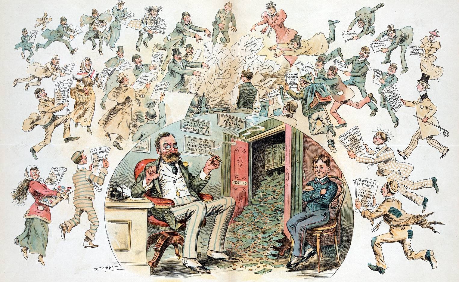 Фредерик Берр Оппер. Источник фальшивых новостей. 1894