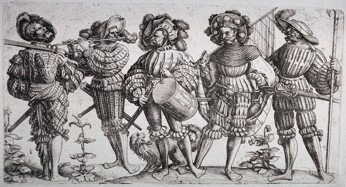 Даниэль Хопфер, «Пять ландскнехтов» XVI век