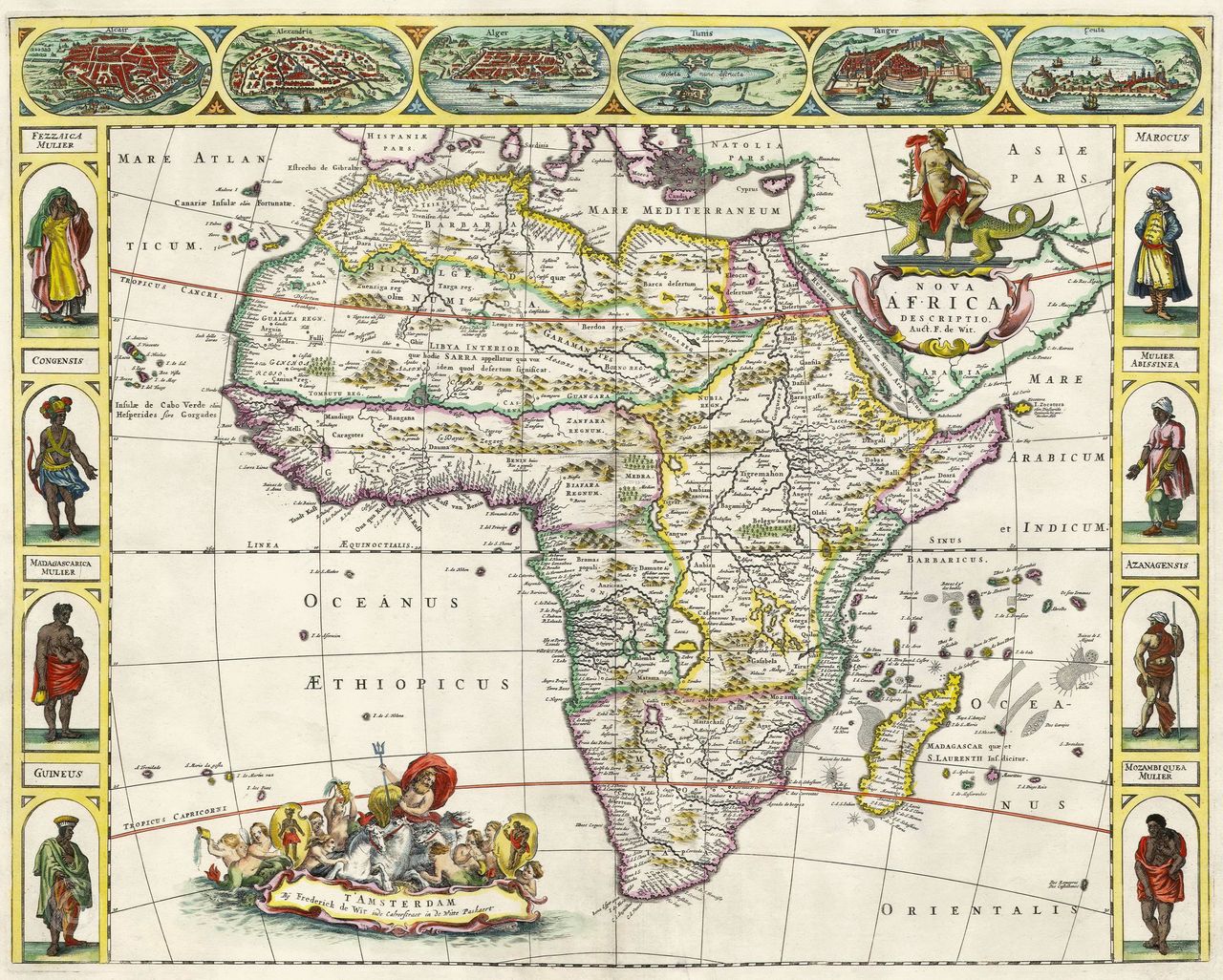 Фредерик де Вит. Карта Африки. 1660-1670