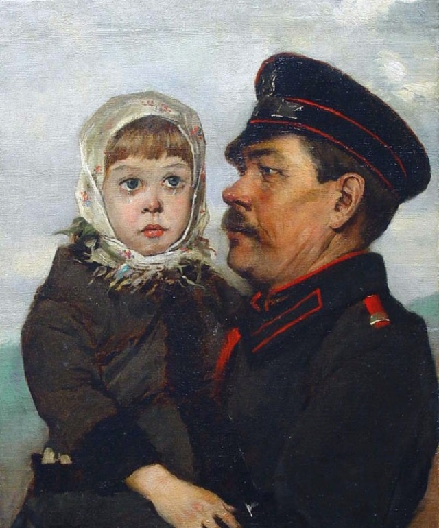 Константин Савицкий. Спасатель. Фрагмент. 1880-е