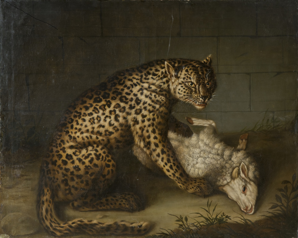 Иван Гроот. Леопард с ягненком. 1773