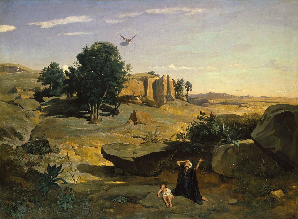 Камиль Коро. Агарь в пустыне. 1835