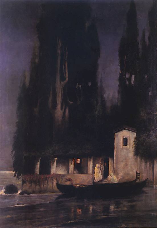 Генрих Семирадский. Отъезд с острова ночью. Около 1890