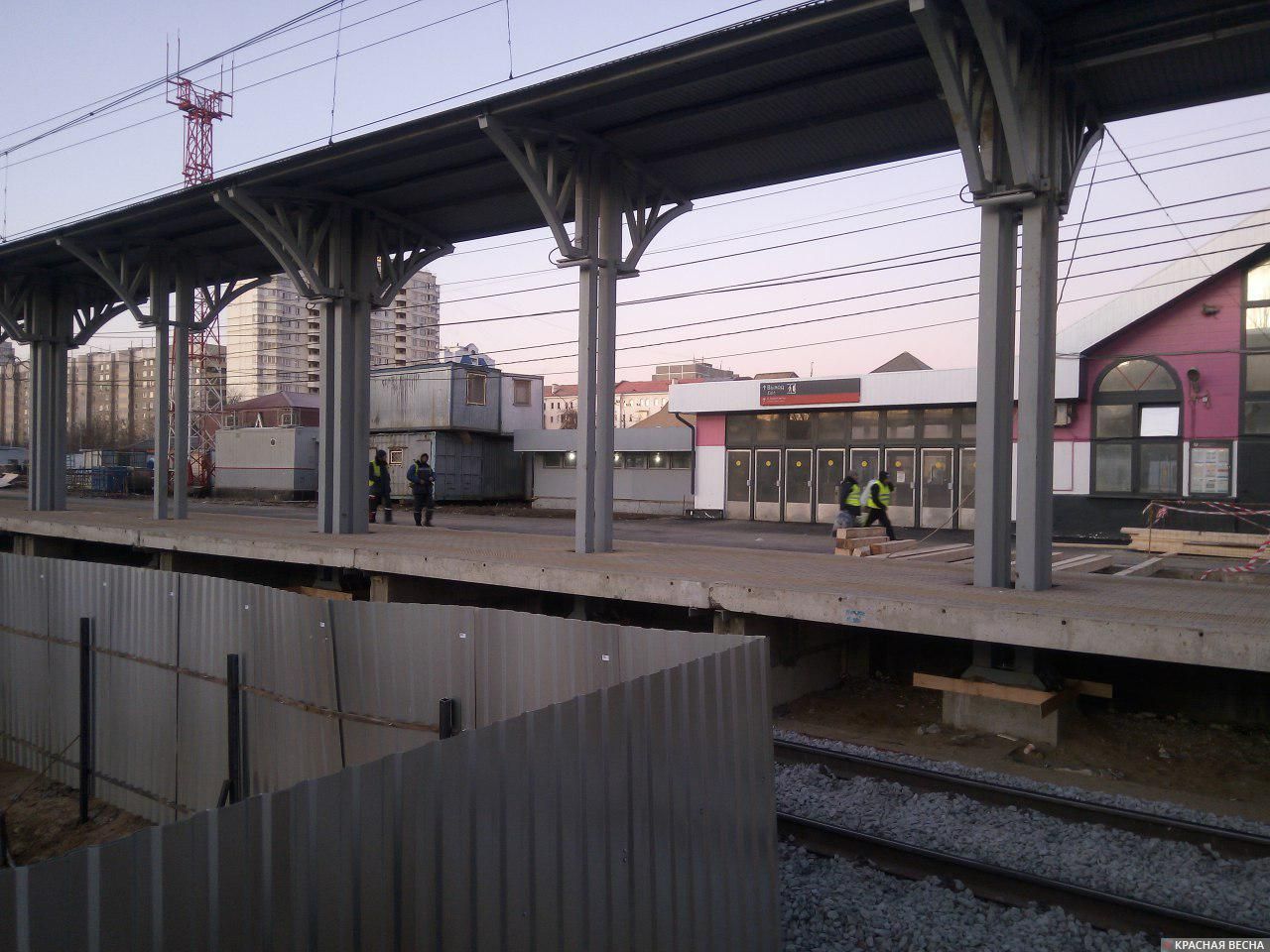 Вокзал в Подольске: ремонт платформы