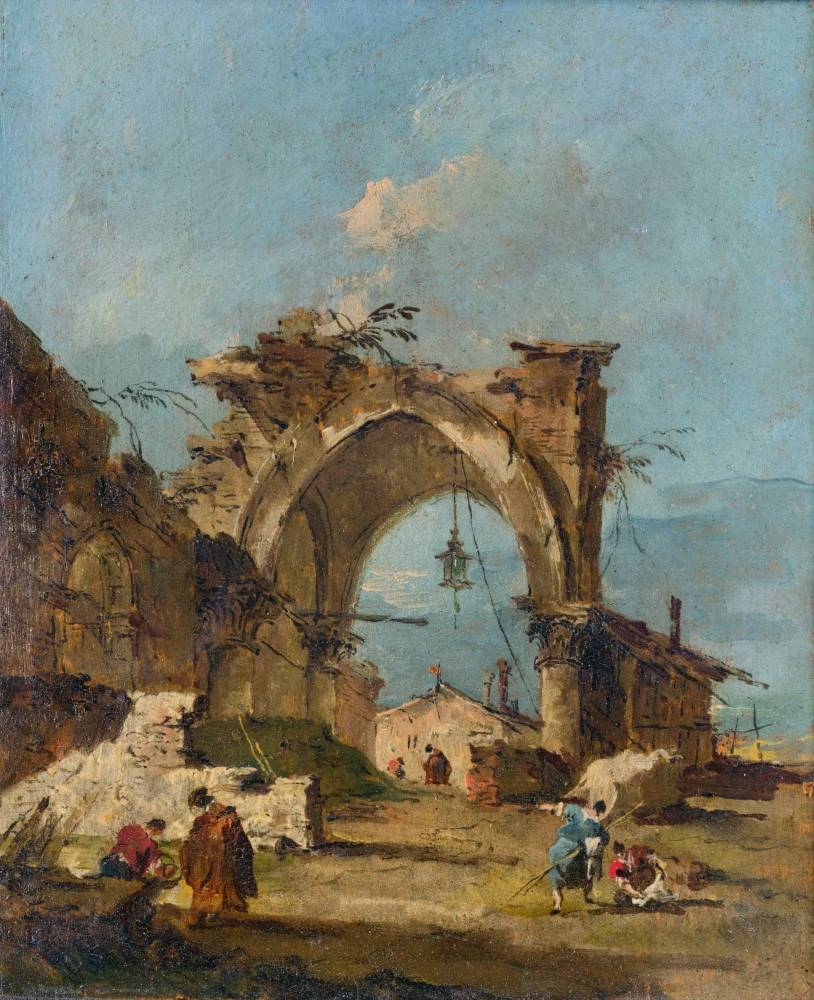 Франческо Гварди. Каприз с разрушенной аркой. XVIII в.