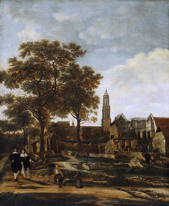 Даниэль Восмар. Вид Делфта после взрыва в 1654 году. 1654