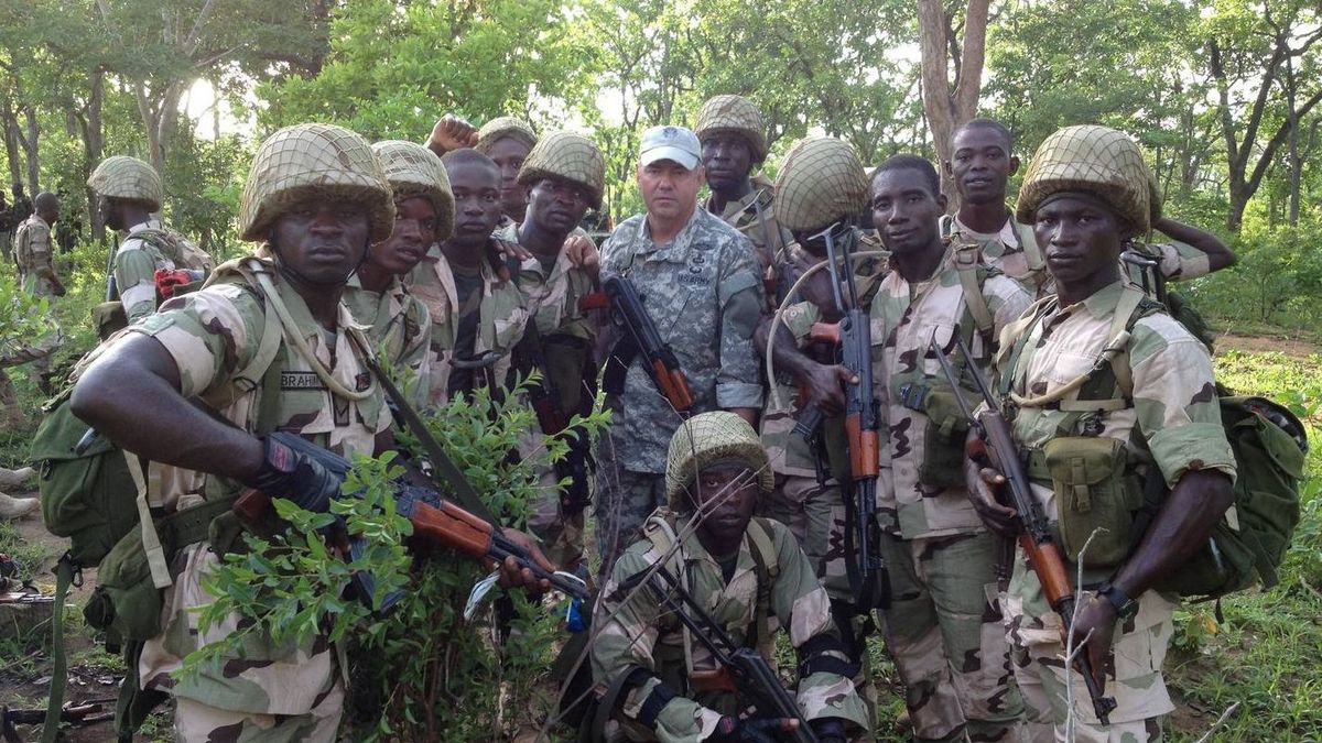 Нигерийские военные на учениях