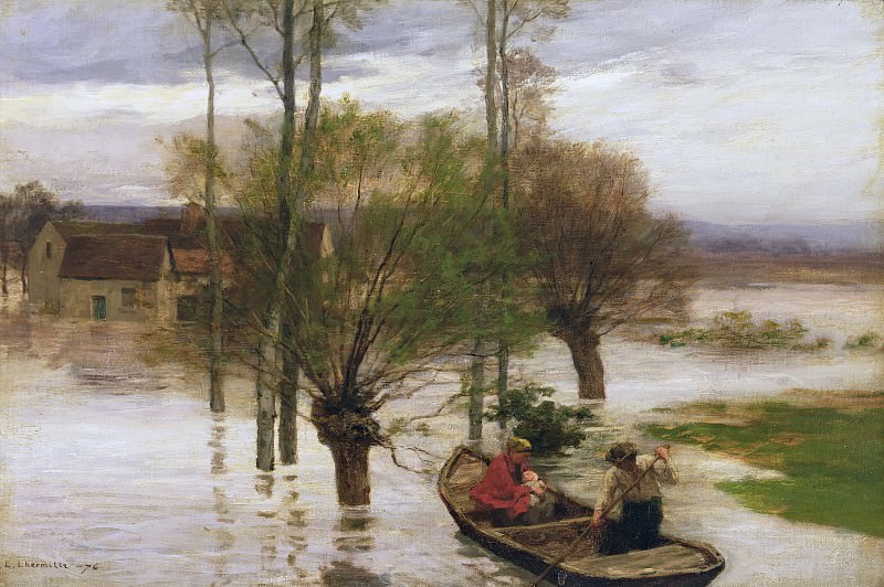 Леон-Огюстен Лермитт. Наводнение. 1876