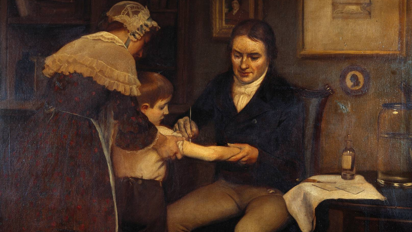 Эрнест Борд. Доктор Дженнер проводит первую вакцинацию в 1796 году. XIX