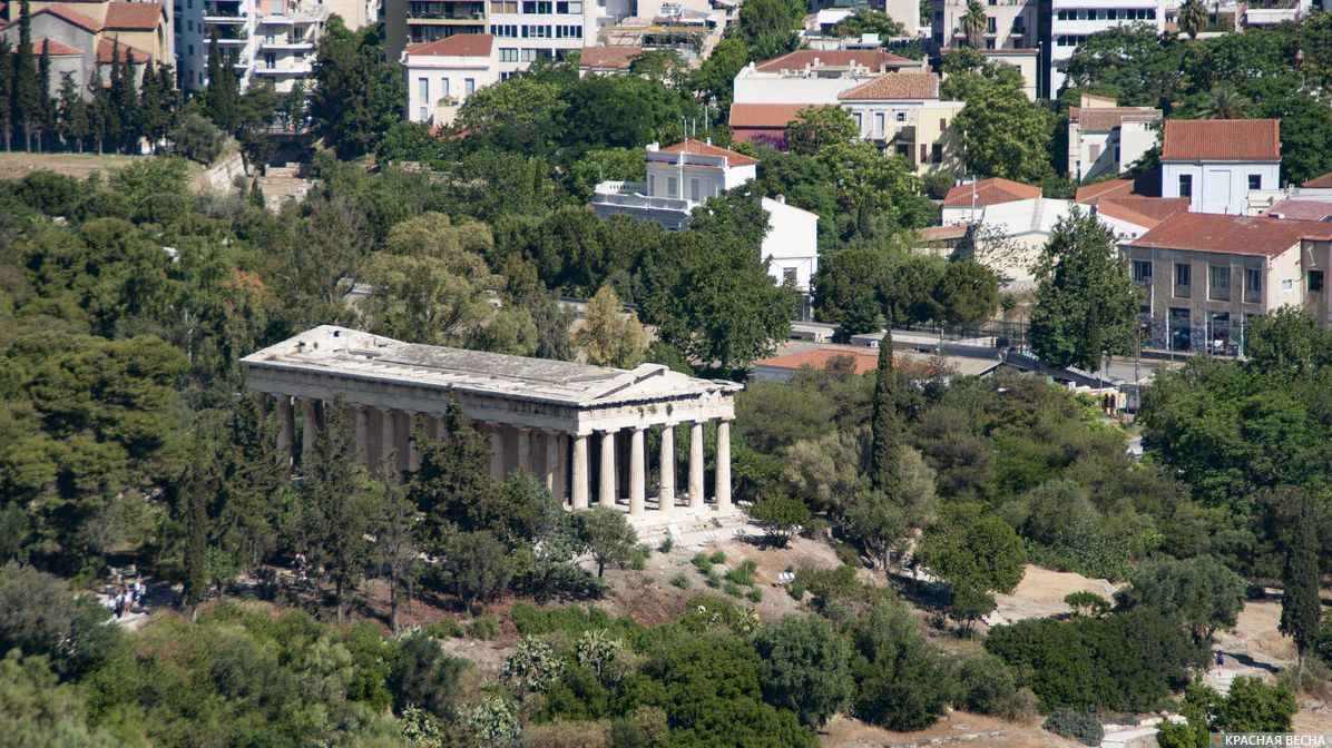 Вид на храм Гефеста. Афины