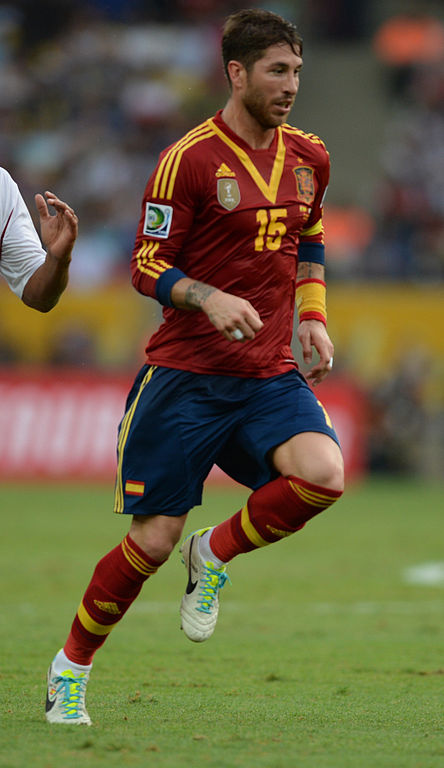 Серхио Рамос в форме сборной Испании