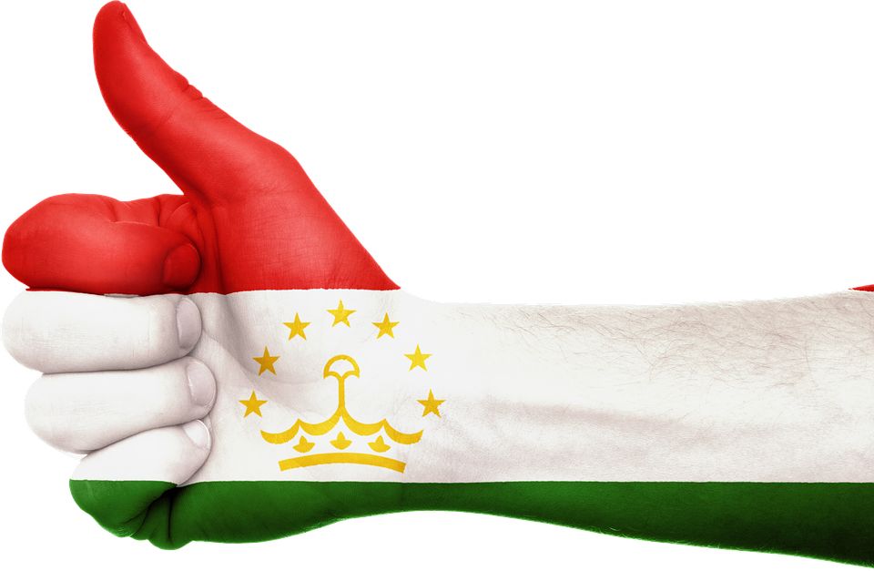 Таджикистан, флаг, рука