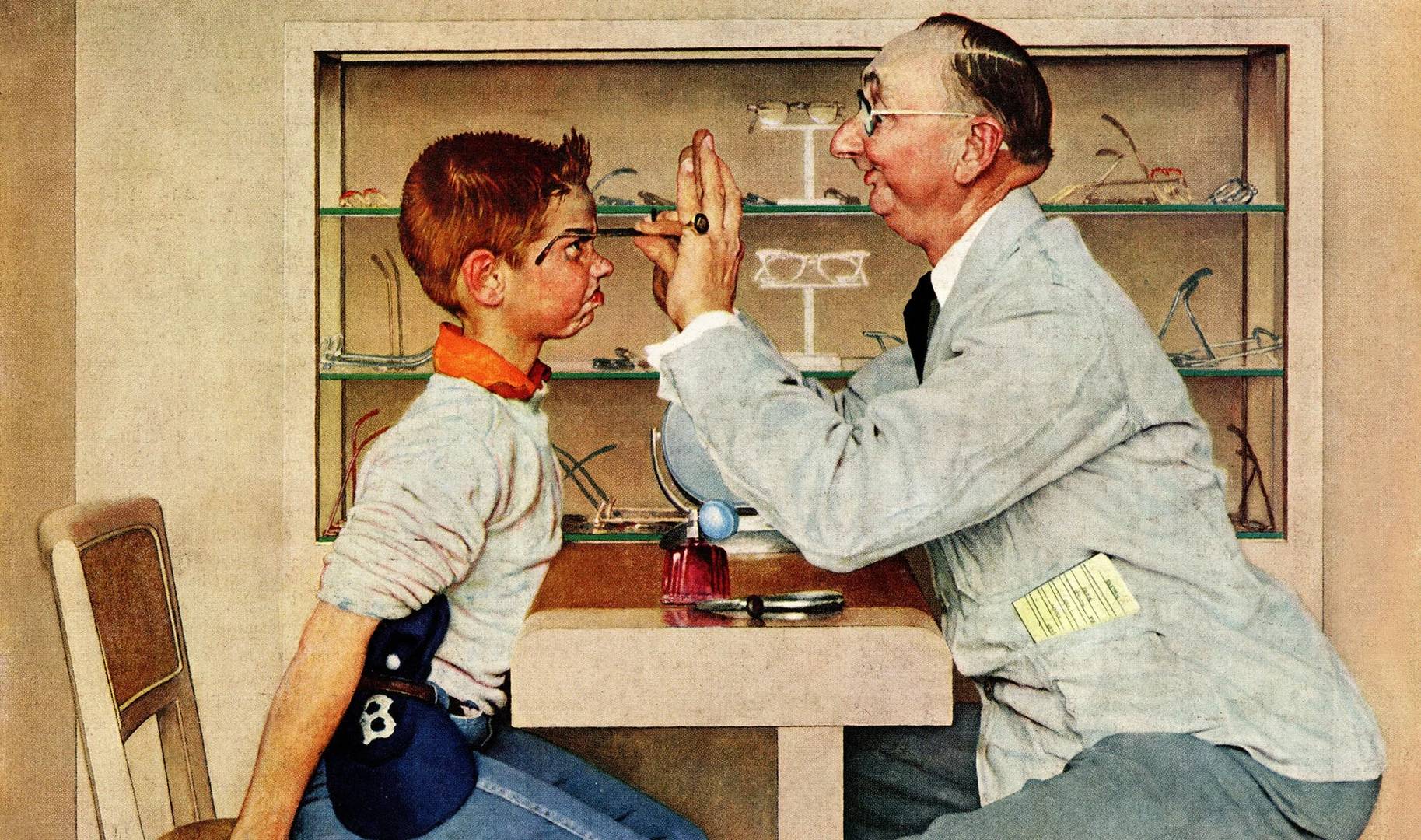 Норман Роквелл. Оптометрист (фрагмент). 1956
