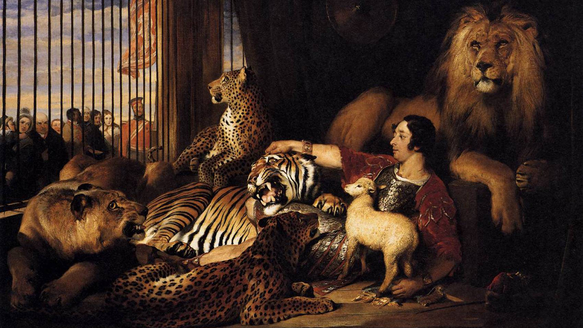 Эдвин Генри Ландсир. Исаак ван Амбург и его животные. 1839