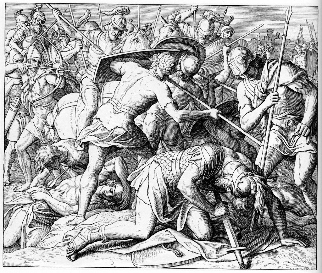 Юлиус Шнорр фон Карольсфельд. Смерть Саула