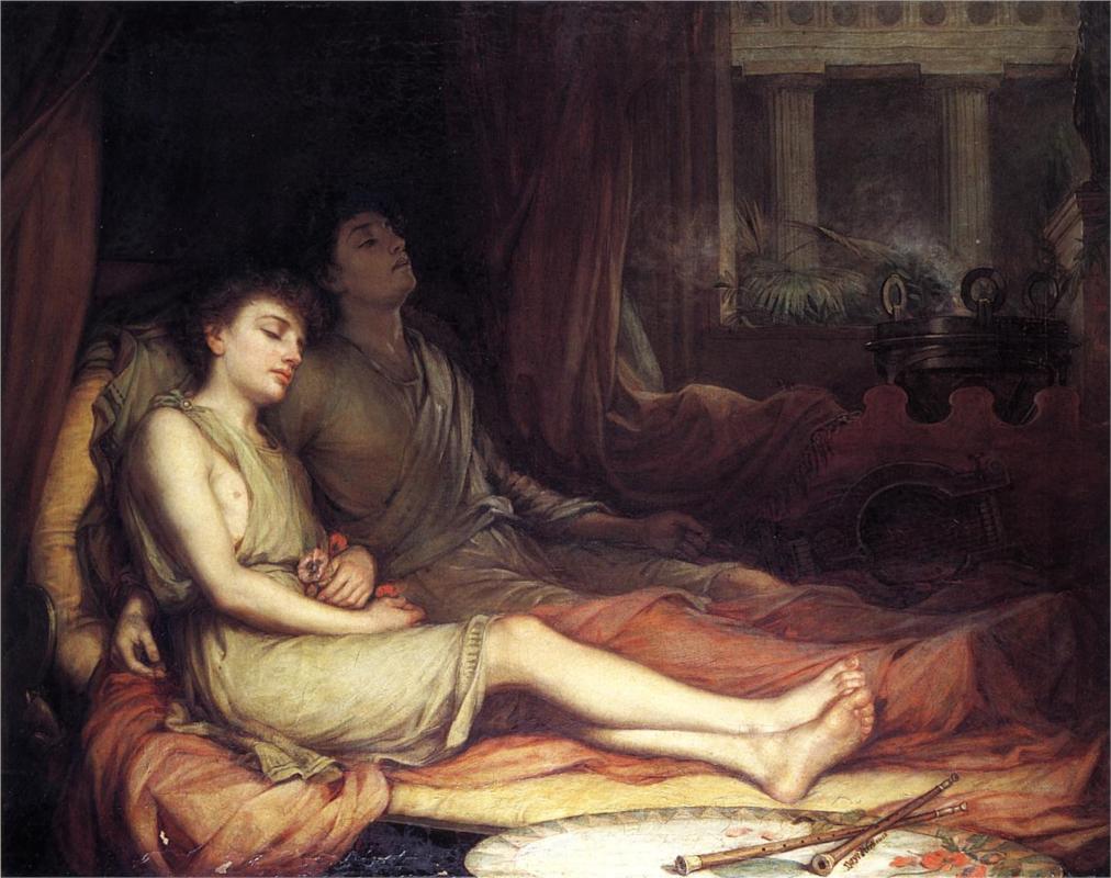 Джон Уильям Уотерхаус. Сон и его сводный брат Смерть. 1874
