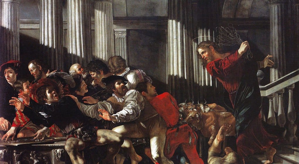 Франческо Бонери. Христос, изгоняющий из храма торговцев. 1615