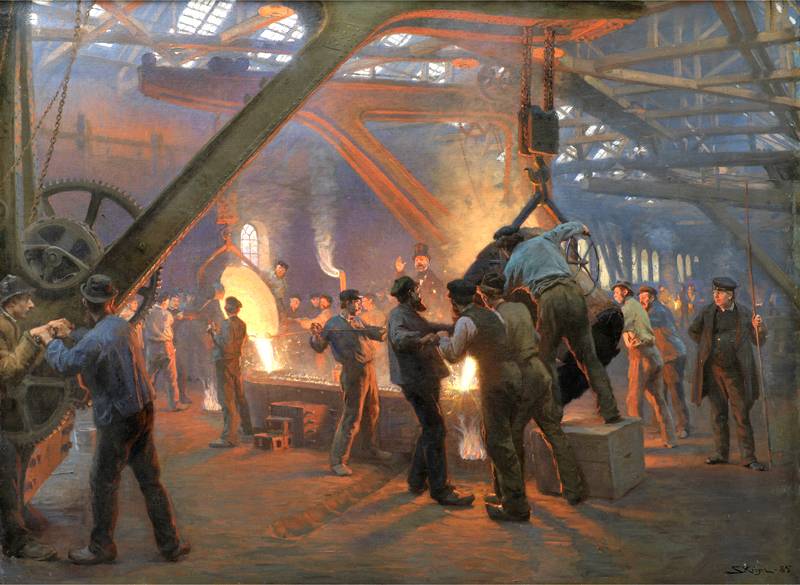 Педер Северин Кройер. На литейном заводе Бурместер и Вэйн. 1885