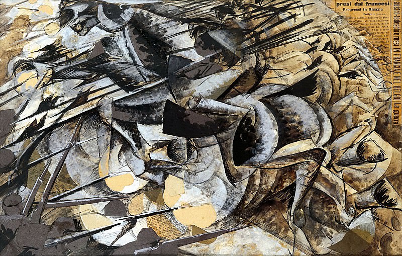 Умберто Боччони. Атака улан. 1915