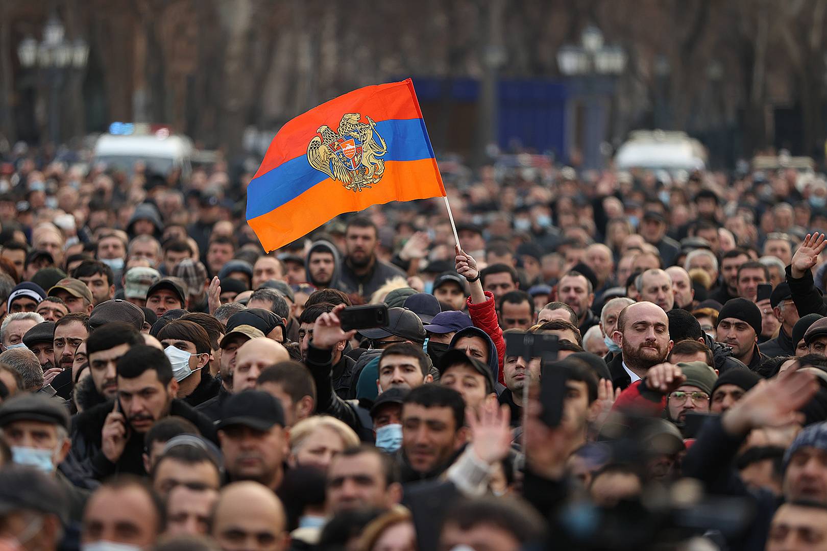 Митинг сторонников Пашиняна на площади Республики, 25 февраля 2021 года