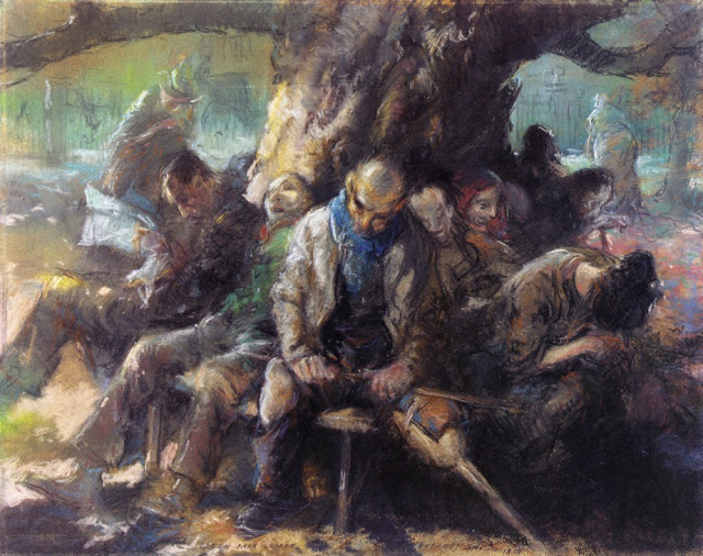 Эверетт Шинн. Грин парк в Лондоне. 1908