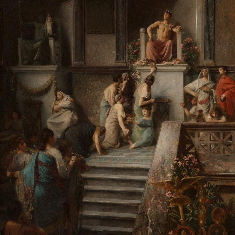 Эмиль Леви. Поклонение Калигуле. 1877