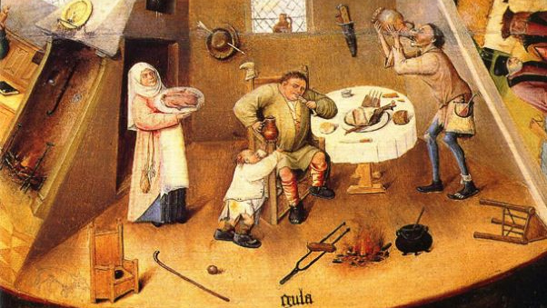 Иероним Босх. Семь смертных грехов и четыре последние вещи (фрагмент). 1475—1480