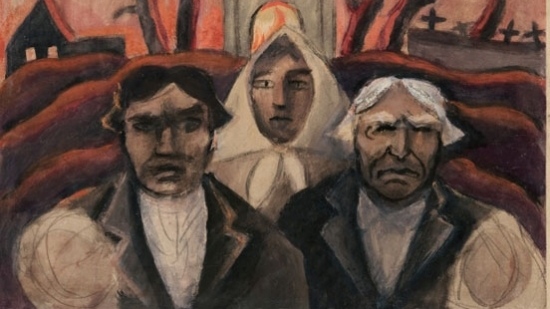 Язепс Гросвальд. Беженцы (фрагмент). 1916