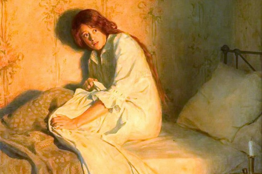 Джон Кольер. Пожар (фрагмент). 1900