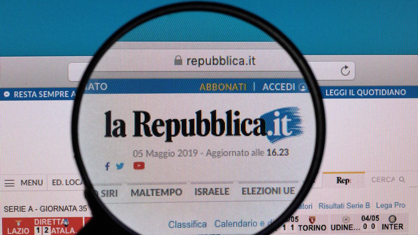 Итальянская газета La Repubblica