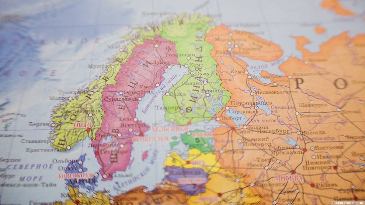 Швеция и Финляндия на карте мира