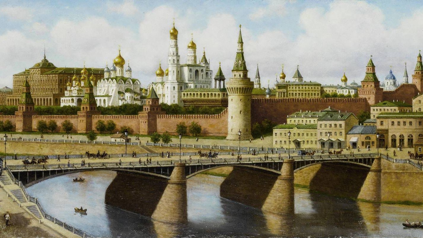 Пётр Петрович Верещагин — Вид на Кремль с Москворецкого моста