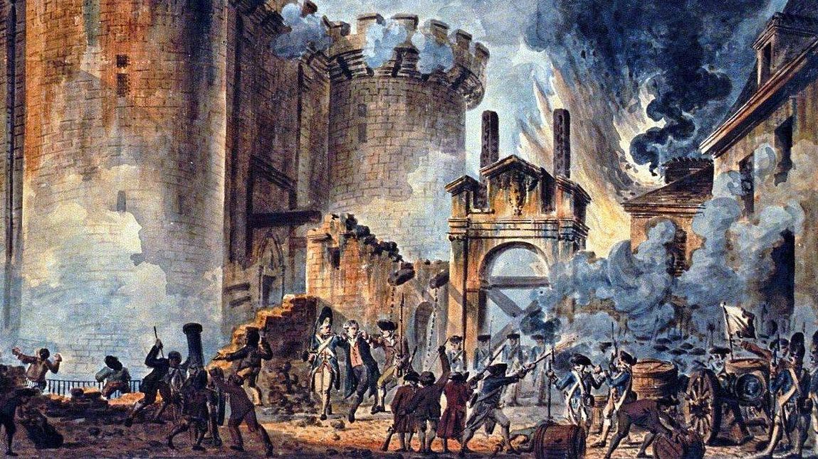 Жан-Пьер Уэль. Штурм Бастилии (фрагмент). 1789 г.jpg