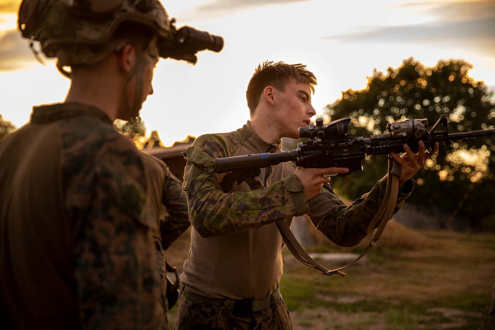 Совместные учения финских военных и морских пехотинцев США. Финляндия, 2022 год
