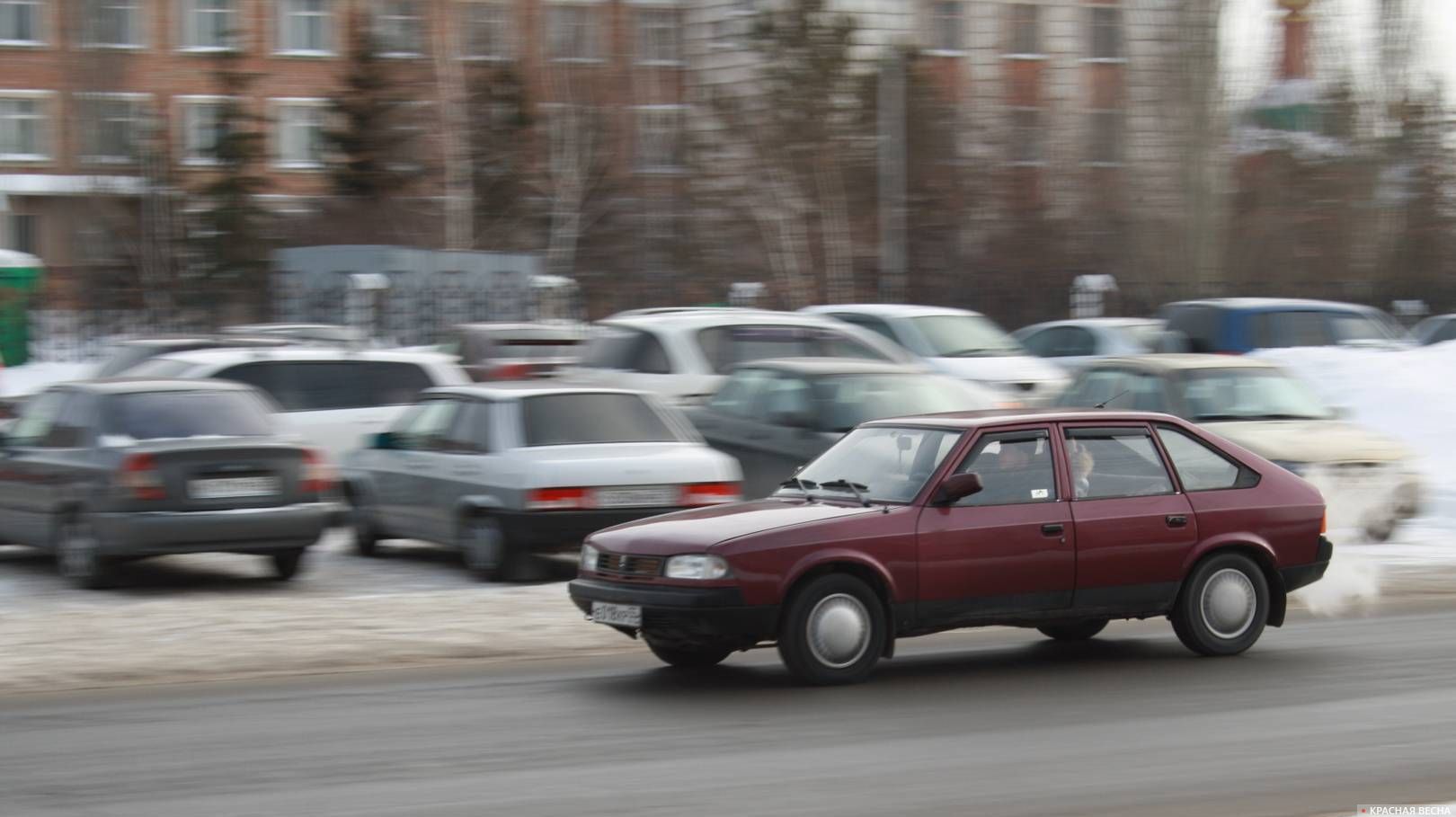 Машина в движении