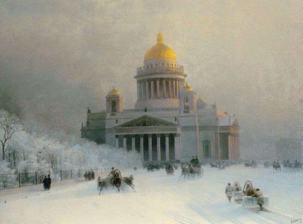 Иван Айвазовский. Исаакиевский собор в морозный день. 1891