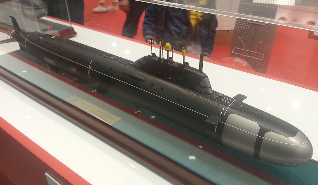 Модель подводной лодки класса «Ясень» на выставке «Армия 2016»