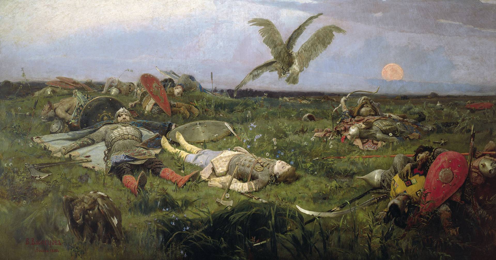 Виктор Васнецов. После побоища Игоря Святославича с половцами. 1880