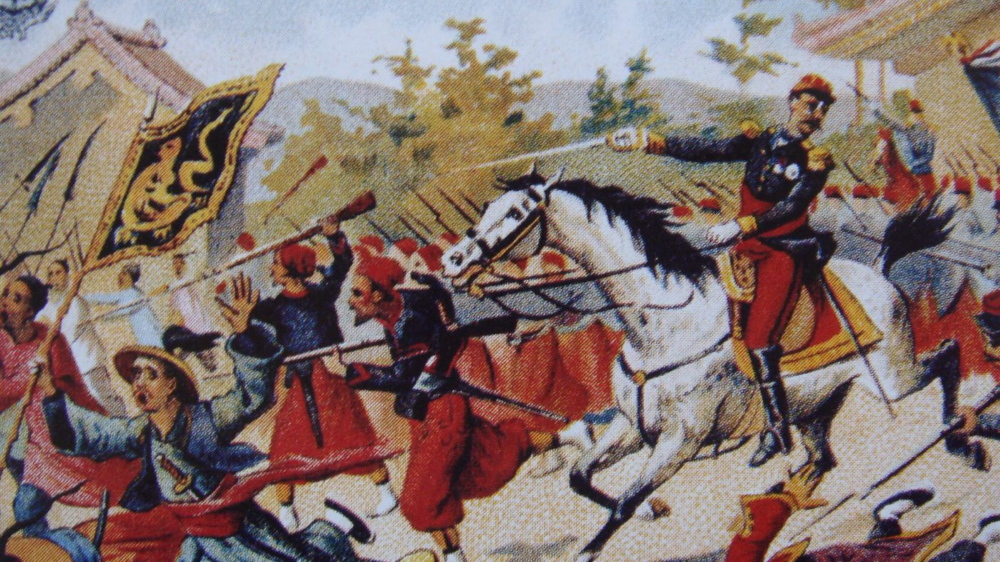 Шарль Кузен-Монтабан ведёт в бой французские войска 1860
