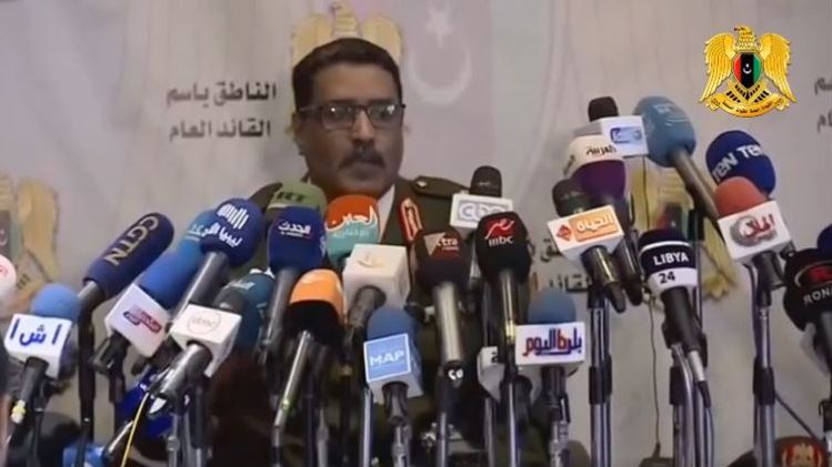 Цитата из трансляции пресс-конференции Ливийской Национальной Армии