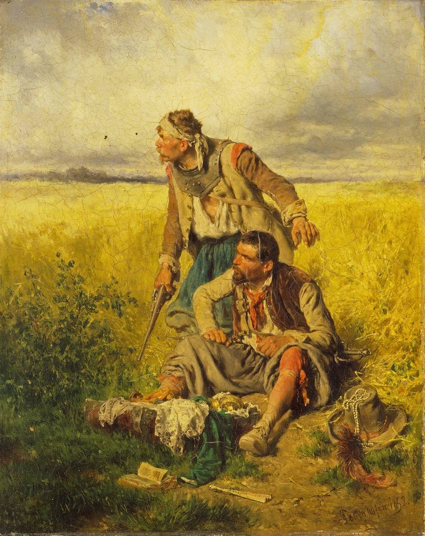 Август фон Петтенкофен. Грабители в поле. 1852