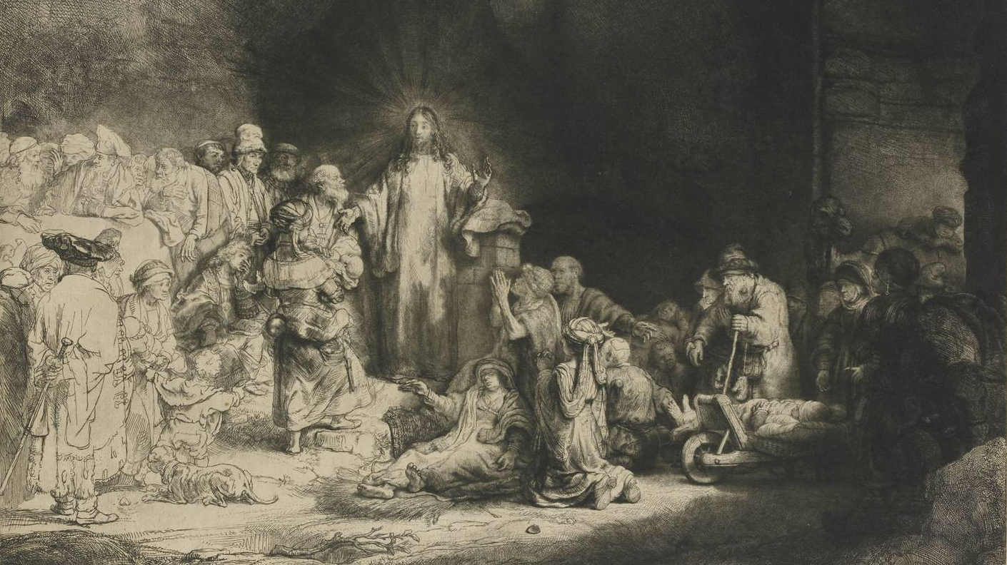 Рембрандт. Христос, исцеляющий больных. 1643--1649
