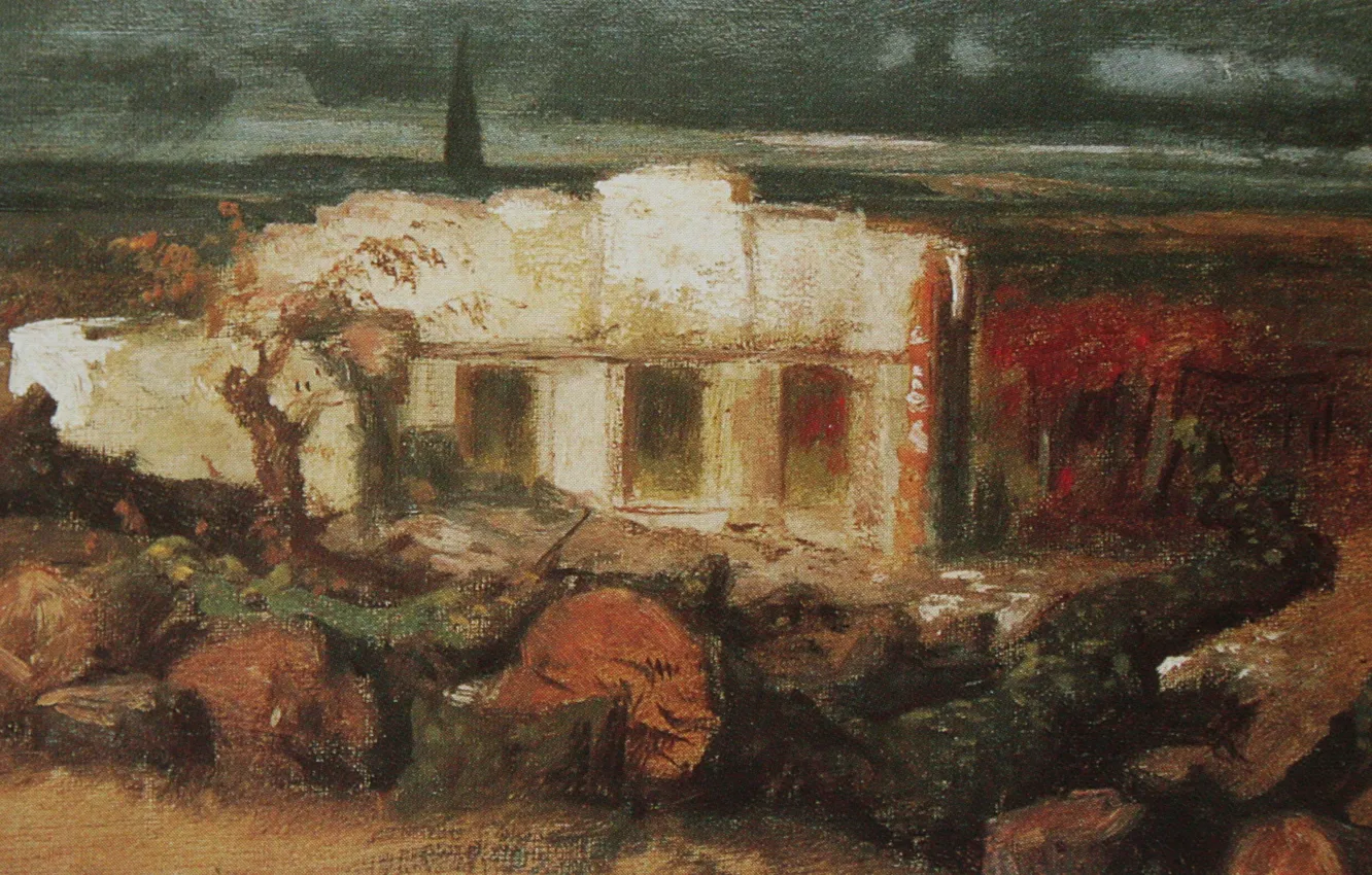 Арнольд Бёклин. Разрушенный дом в Келе. 1870