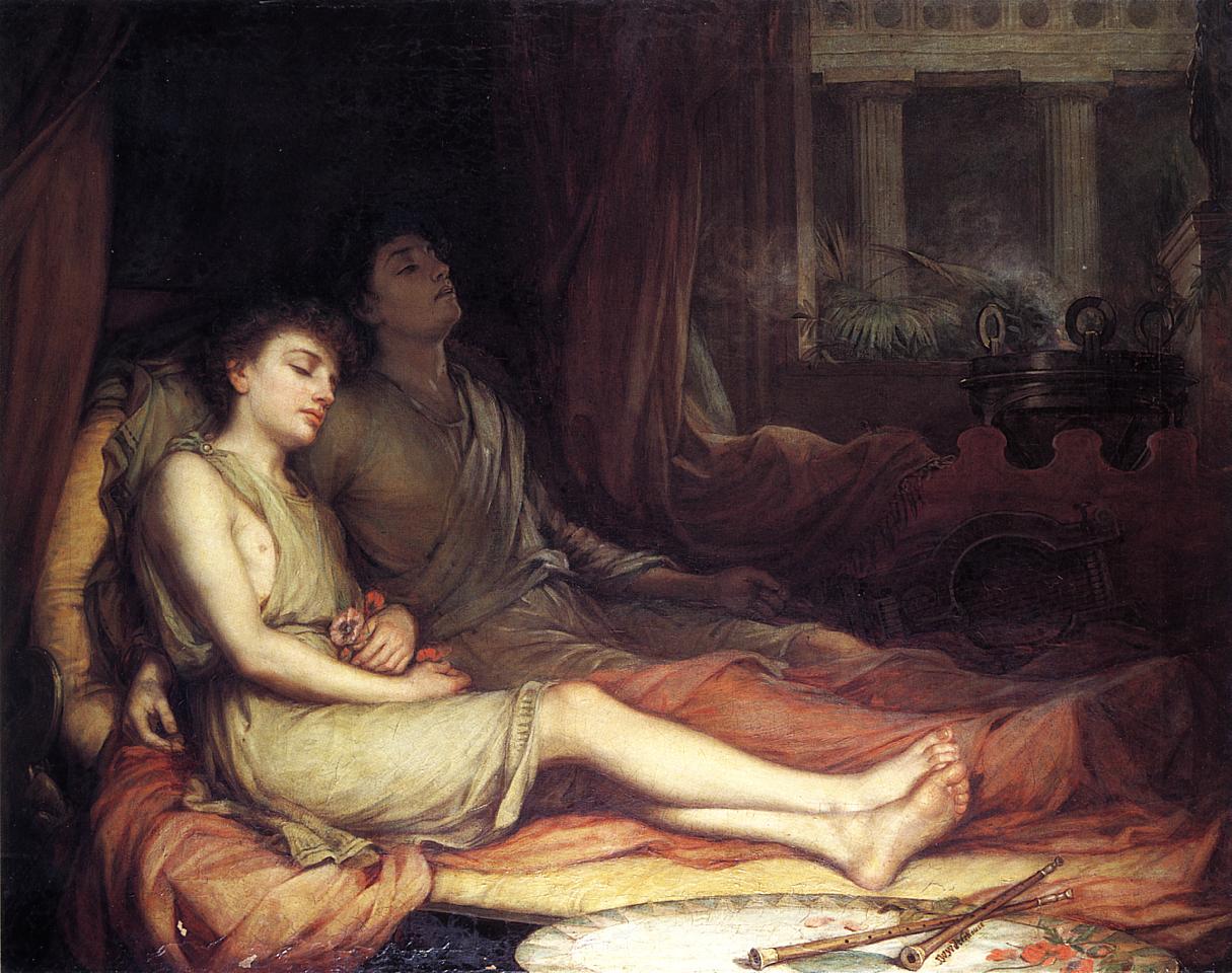 Джон Уотерхаус. Сон и его сводный брат Смерть. 1874