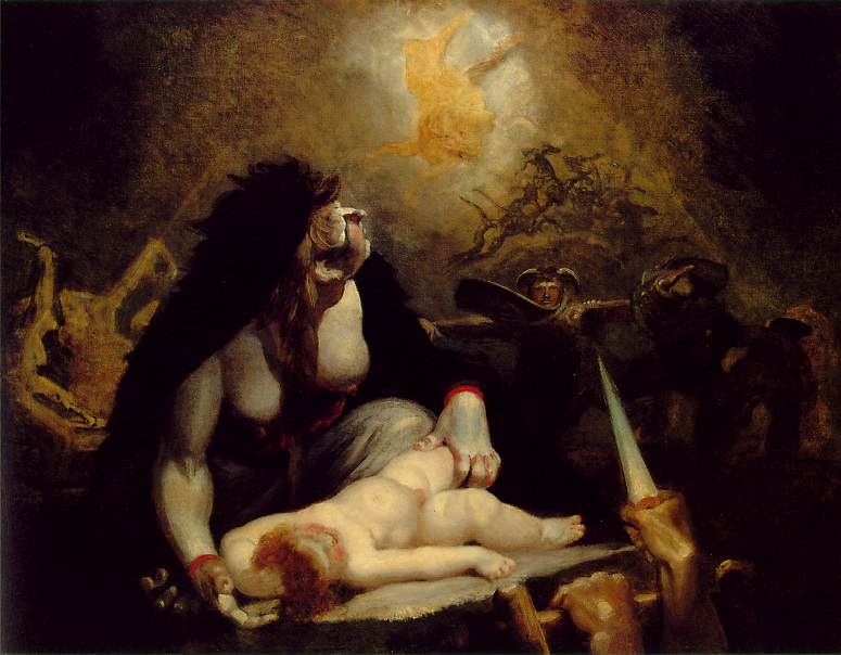 Иоганн Генрих Фюсли. Ночная фурия, навестившая лапландских ведьм. Около 1796